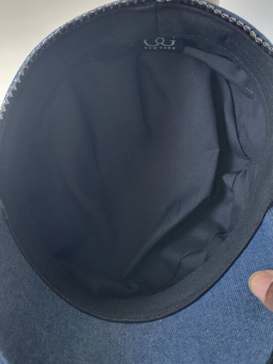 C&G New York Blue Denim Rhinestone Newsboy Cap main image 14
